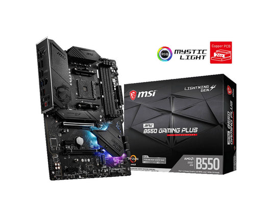 MPG B550 GAMING plus AM4 AMD B550 SATA 6Gb/S USB 3.0 ATX AMD Motherboard