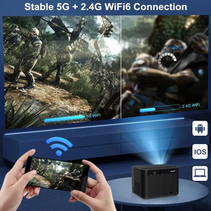 Full HD 1080P Portable Projector TDA5 Wifi Android Mini Projector IOS Mobile Phone TDA5W Beamer 4K Video Projecteur